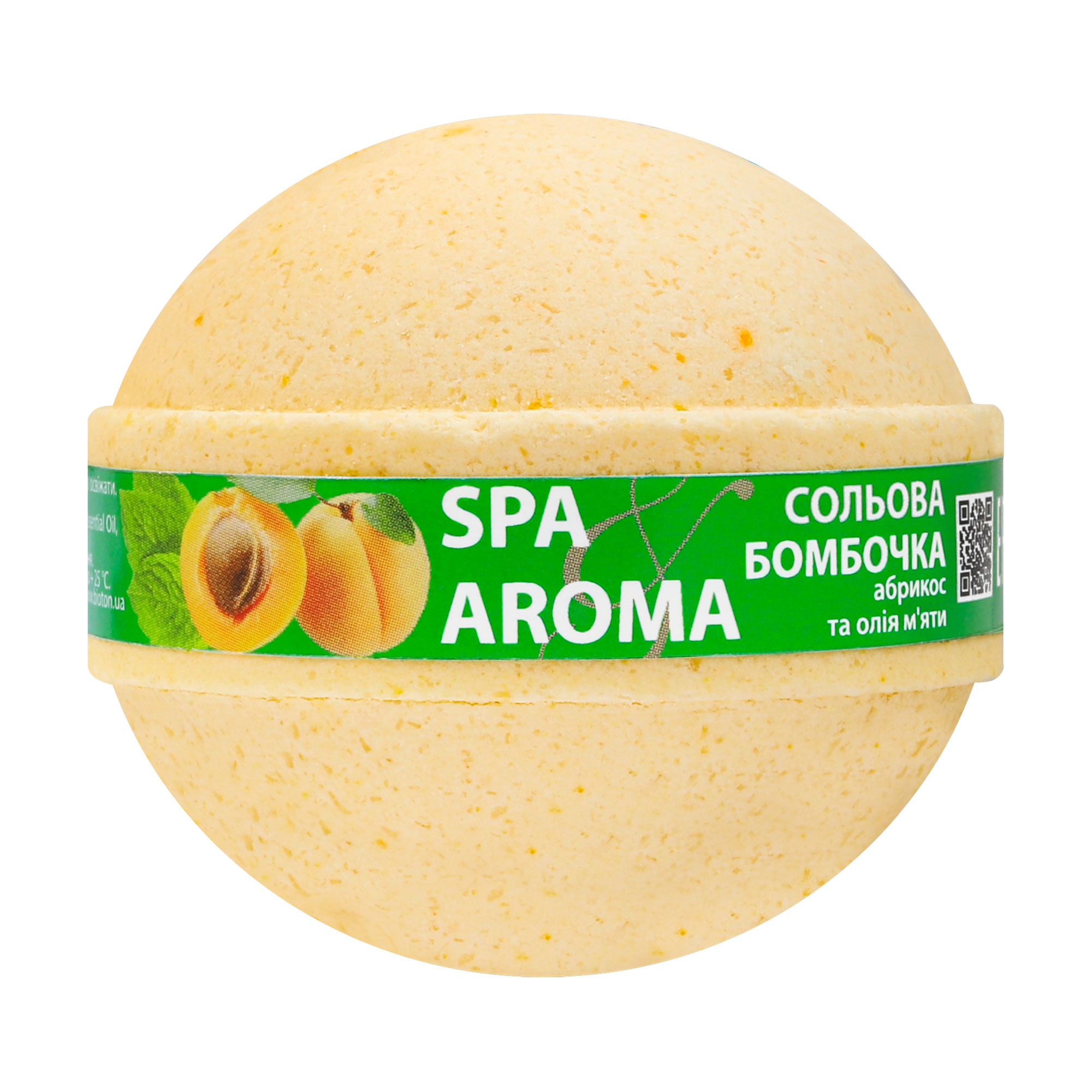 Бомбочка для ванни Bioton Cosmetics Spa &amp; Aroma Абрикос та олія м'яти, 200 г